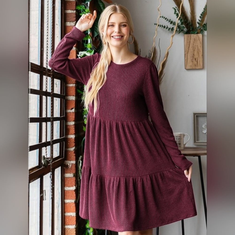 New Heimish Urban Ribbed Tiered Dress